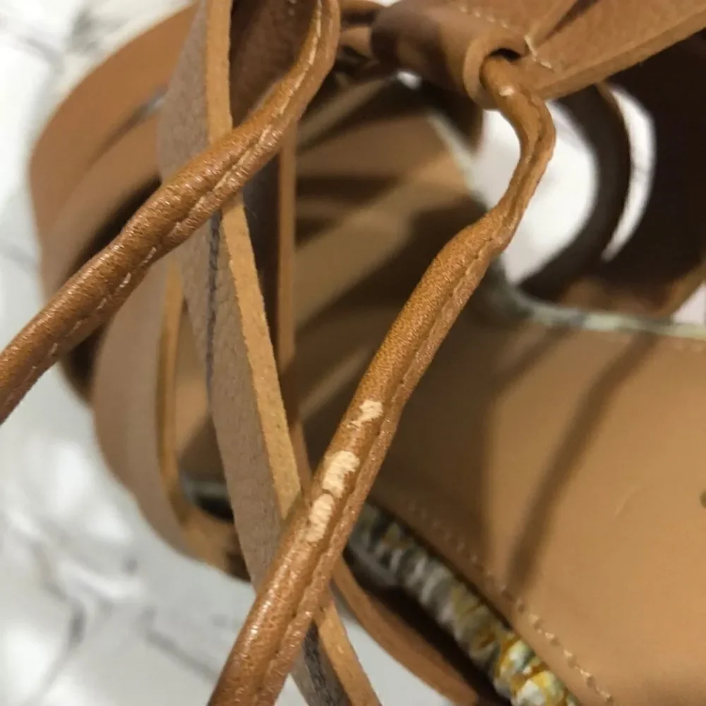 Calvin Klein Penelope tan strappy heels